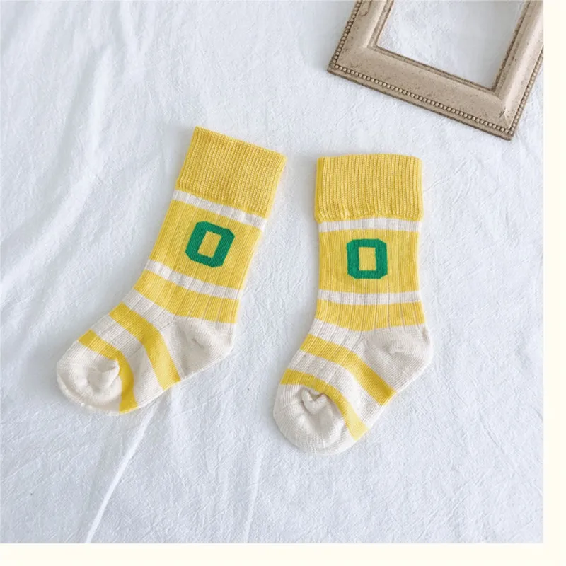 Коллекция детских носков без пятки! Модные брендовые хлопковые носки без пятки для маленьких мальчиков и девочек милые корейские гетры с лисой и буквами В креативном стиле - Цвет: Зеленый