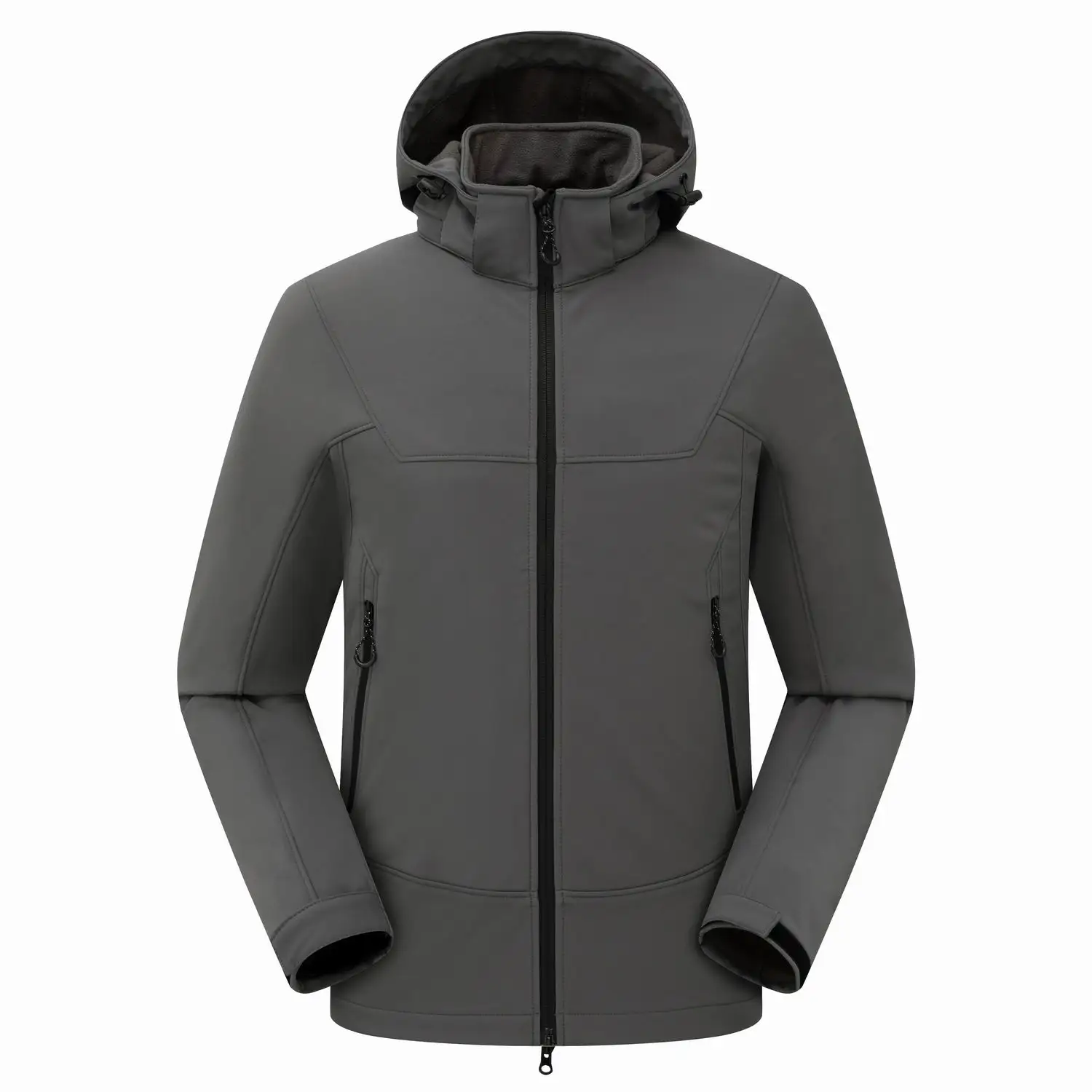 

New Mens Outdoor Soft Shell Fleece Lined Sports Hooded Jacket Coat Breathable Hiking Camping Travelling Golf Outwear Windbreaker