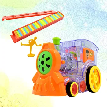 

1 Set Electric Domino Train Toys Interesting Early Education Toy Educational Plaything for Kids Children Toddlers withoout Batte