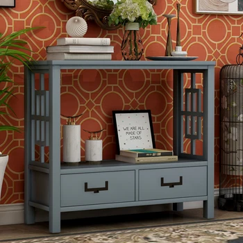 

Kitchen Furnitures Console Sofa Table Kitchen Cabinet With Two Bottom Drawers Farmhouse Narrow Sofa Table Entryway Container