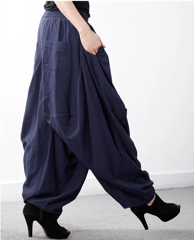 

free shipping 19 Autumn Female pants style good quality women's trousers linen women's pants autumn female harem pants quality