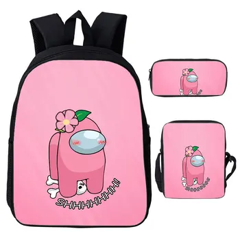 

Hot 3D Print Impostor Among Us Bag Video Game Backpack 3pcs/set Zipper Pencil Case Bagpack Bookbag Schoolbag Bolsa Feminina