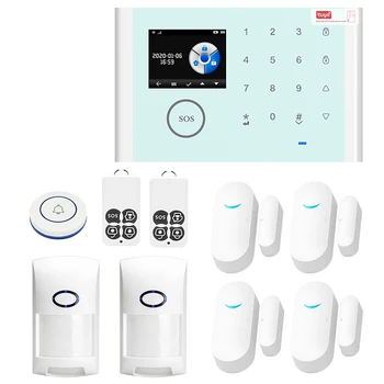 

Tuya APP Remote Control Smart Wifi GSM Alarm System 43Hz Wireless Home Security System Press Keyboard 9 Languages