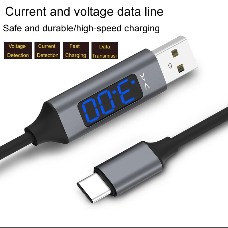 Интеллектуальный кабель USB для передачи данных с цифровым дисплеем Apple планшета Huawei Xiaomi Samsung и других