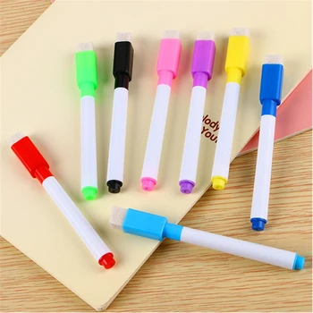 

8 Pcs Magnetic Whiteboard Pen Drawing and Recording Erasable Dry White Board Markers For Office School Supplies