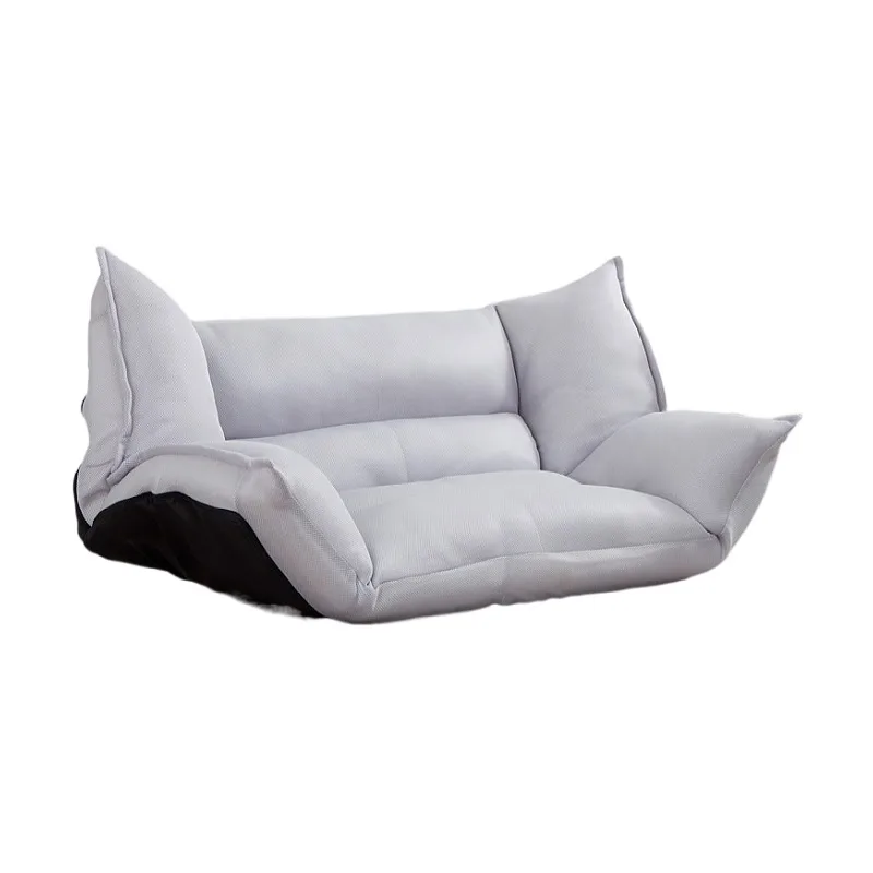 Adjustable Folding Convertible Sofa Floor Chair Lounger Bed w/ Armrests For Leisure Home or Office Furniture Daybed Sleeper
