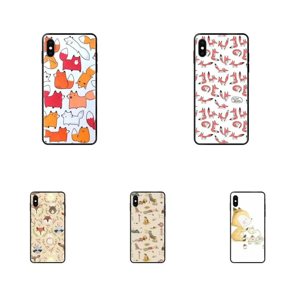 Мягкий черный чехол из ТПУ для Samsung Galaxy S20 S10e S10 S9 S8 S7 S6 S5 edge Lite Plus Ultra Sly Fox Back |