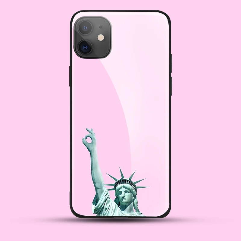 Чехлы из закаленного стекла для iPhone SE 6 6s 7 8 plus X XR XS 11 12 mini Pro Max s | Мобильные телефоны