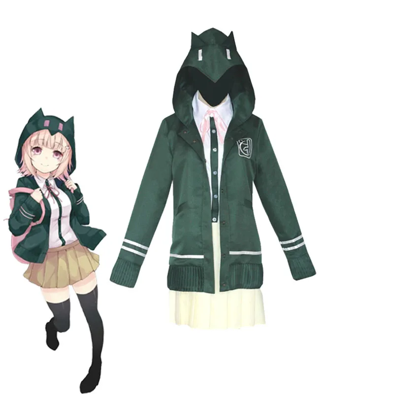 Игра Danganronpa 2 Нанами Косплей ChiaKi костюмы Для женщин JK по низкой цене костюм набор