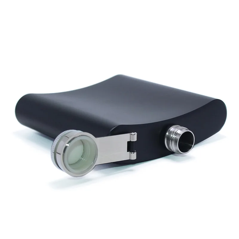 6oz Stainless Steel Hip Flask Matte Lacquer Pocket Flask Alcohol Whiskey Liquor Bottle Screw Cap Travel Portable Wine Cup