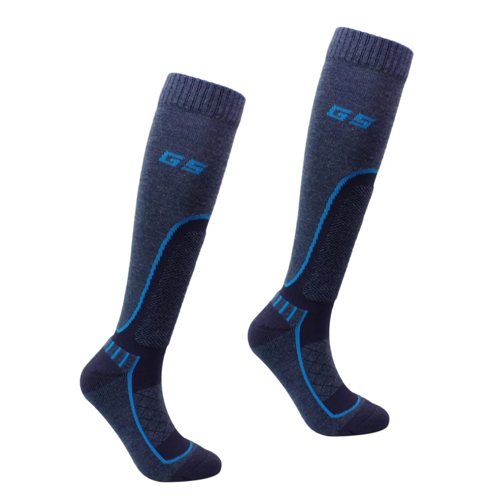 Adult Child Wool Blend Holding Winter Warm Ski Snow Stretchy Long Socks Winter Ski Socks