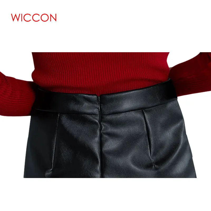 Black Leather Skirt Women Plus Size Midi PU Pencil Skirts Womens High Waist Office Leather Skirt Knee Length Female