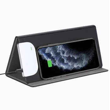 

Foldable Wireless Charger Charging Stand Fast Charger For iPhone X XR XS Max 8 3 in 1 Mouse Pad Phone Holder For Samsung Huawei