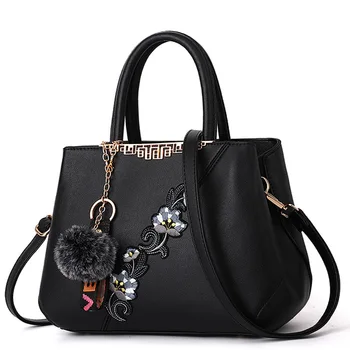 

2019 New Fashion Ladies Big Bag Handbag Korean Version of The Collision Color Hair Ball Shoulder Diagonal Package ZF10218