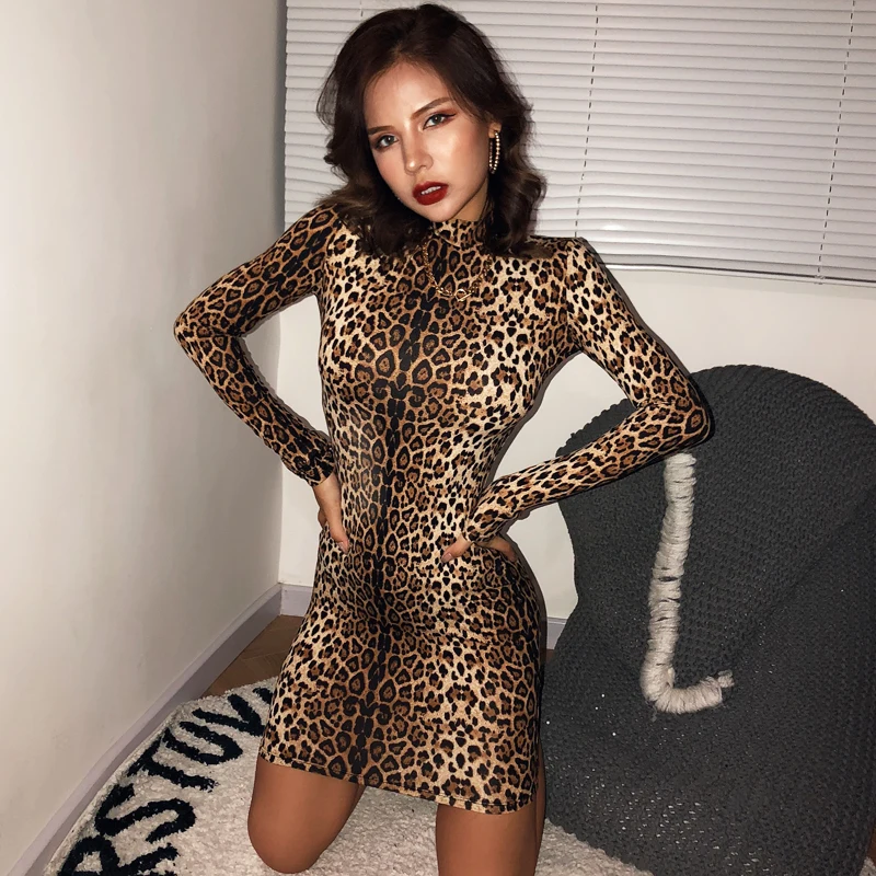 leopard print festival dress