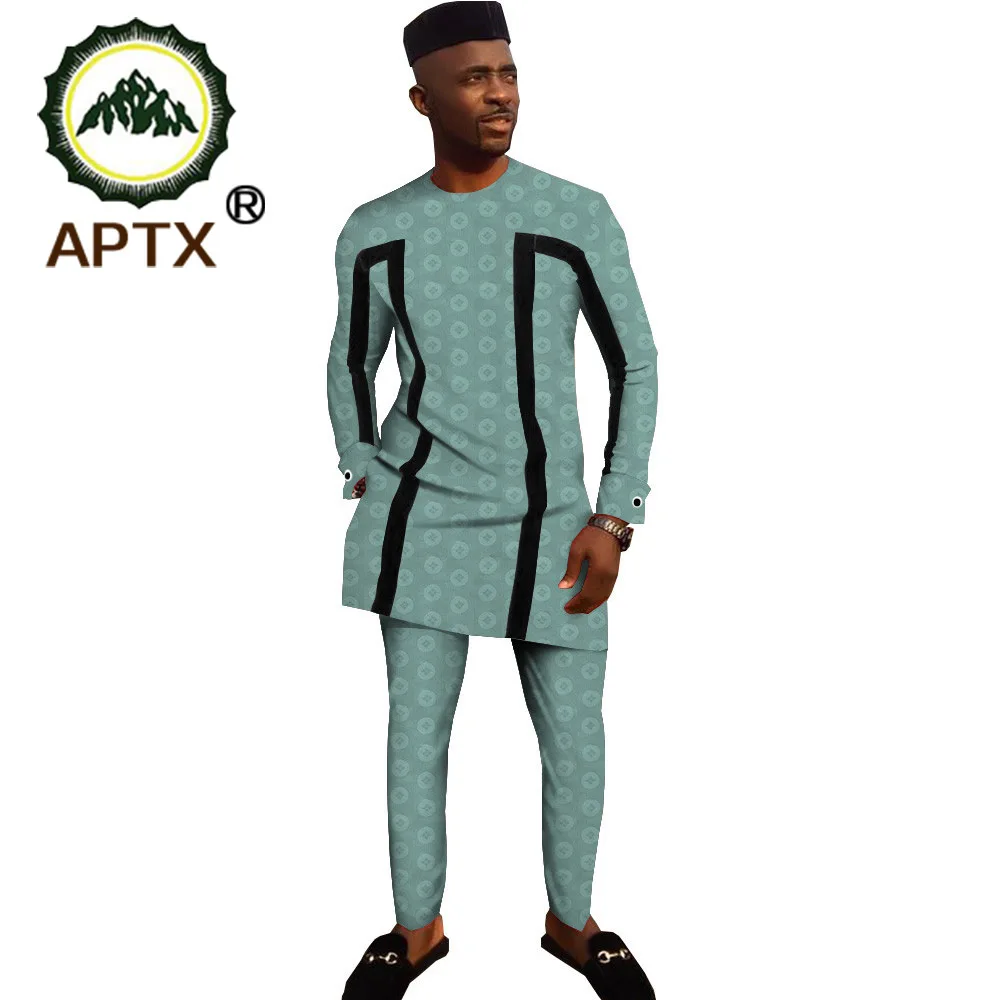 2020 african traditional clothing for men 3 piece set solid dashiki tops+ankara pants +hat print bazin riche APTX TA1916003 2020 african traditional clothing for men 3 piece set solid dashiki tops+ankara pants +hat print bazin riche APTX TA1916003