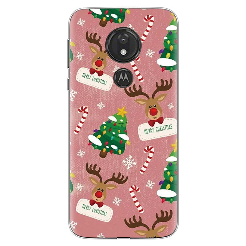 Год Рождество милый чехол с лосем для Motorola Moto G7 power EU Z Z2 Z3 Z4 C E5 G3 G4 G5 G5S G6 Play Go Plus один чехол из термополиуретана и силикона