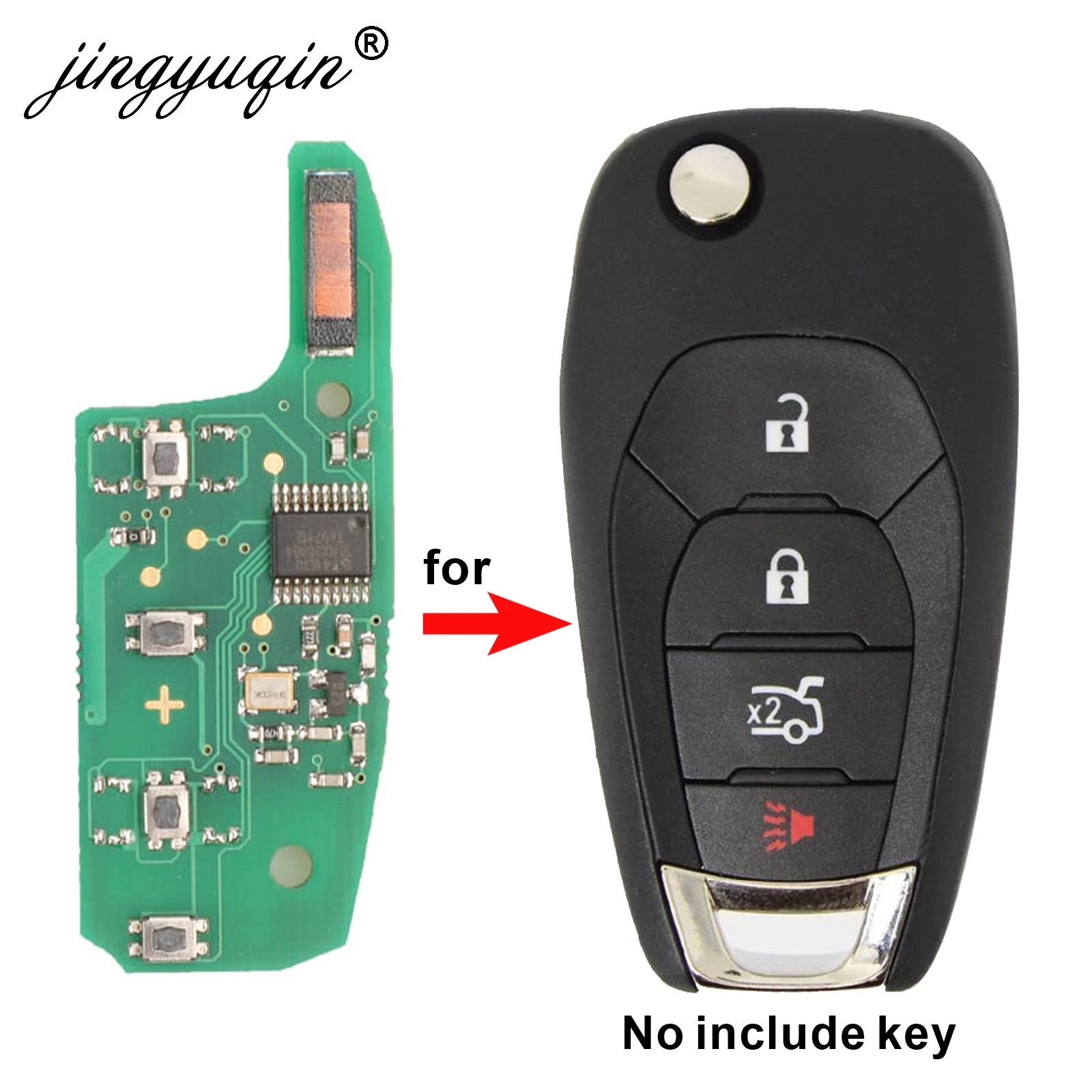 Jingyuqin 10 шт. 4 кнопки дистанционного ключа печатная плата fob ID46 для новых Chevrolet Cruze 433