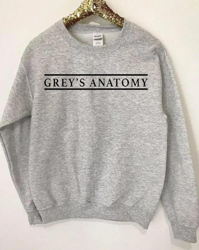 Милая Толстовка GREYS Anatomy унисекс You're My Favorite Person серая толстовка tumblr джемпер эстетические толстовки топ с длинными рукавами - Цвет: grey