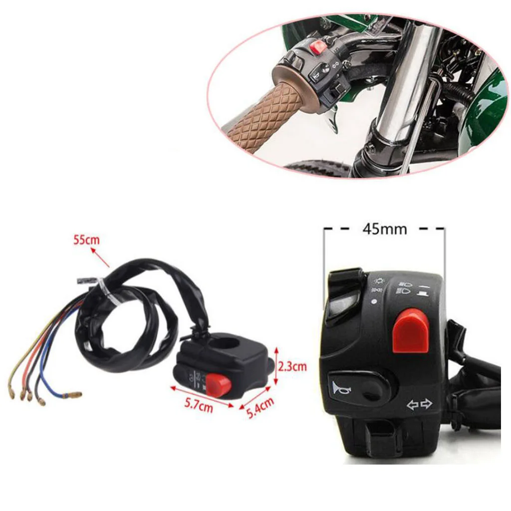 RH Handlebar Switch Starter / Kill Push ON OFF Button for Honda Bike ATV, ABS Plastic