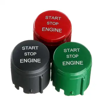 

1x Car Start Stop Engine Switch Button Cover Trim Ignition Button Cap For Land Rover Freelander 2 ABS Plastic