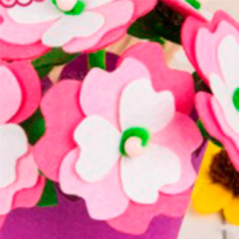 flower-4 DIY Цветочные поделки ручной работы нетканые для детского сада Играем ручками Материал Упаковка детские игрушки домашний креативный декоративный цветочный букет - Цвет: flower-4