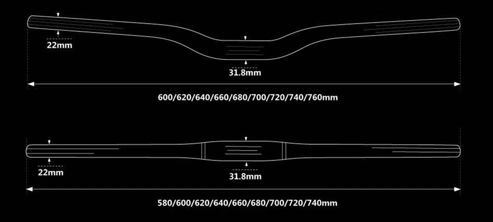 TOMTOU 3K Углеродное волокно ручка бар горный велосипед плоский/подъемный бар 600-760 мм 31,8 MTB руль сверхлегкий 135 г-TC2T98