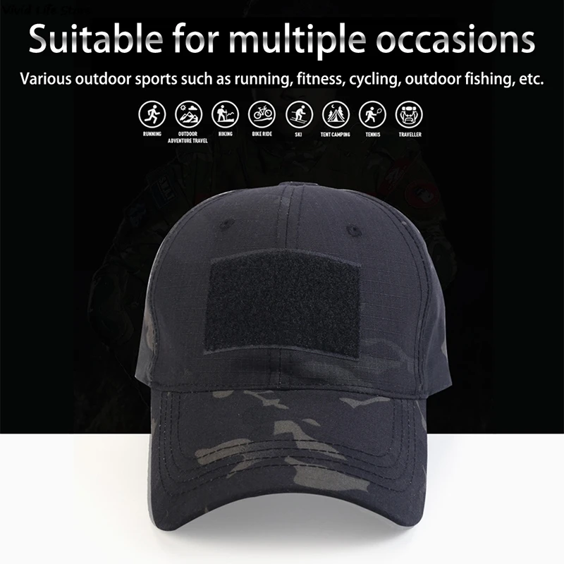 Military Baseball Caps Camouflage Tactical Army Soldier Combat Paintball Adjustable Summer Snapback Sun Hats Men Women 4