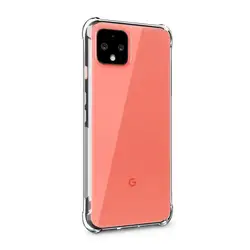 Crystal Clear Shockproof Silicone Back Cover with Raised Corners for Pixel 2 XL (Transparent)