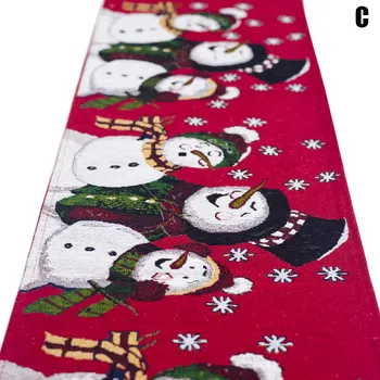 

Home Decoration Christmas Tablecloth Embroidery Christmas Tablecloth Cotton Linen OCT998