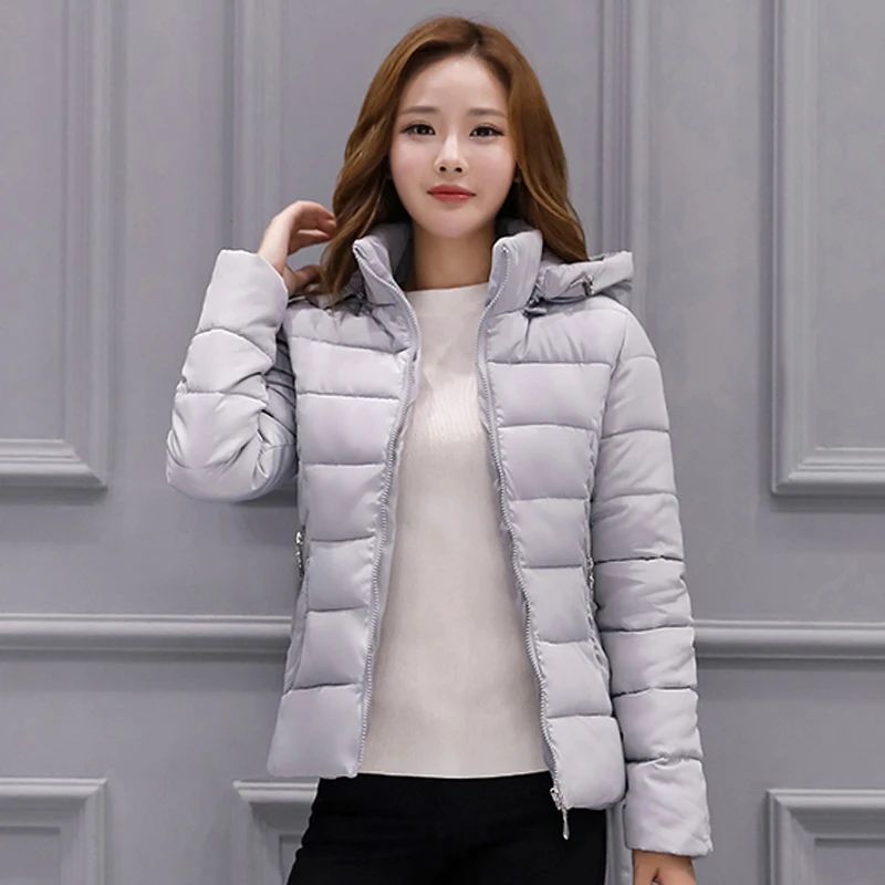 Зимняя женская короткая куртка с капюшоном, Женская парка, женский ...