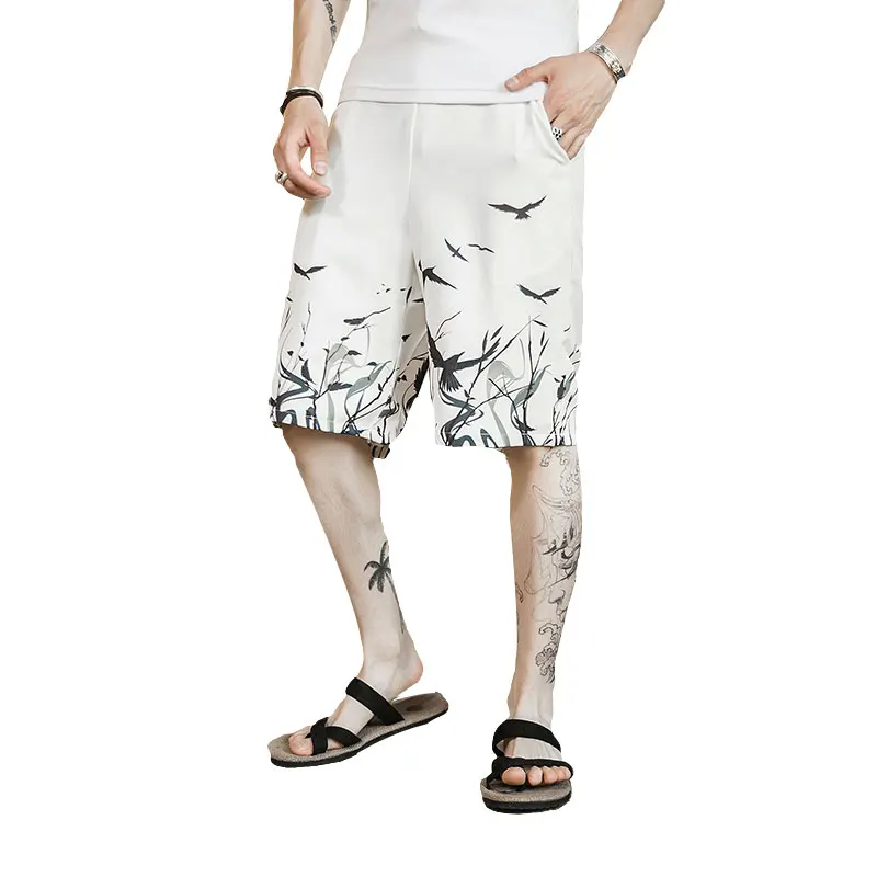 

Men's Casual Fashion Short Pants Large Size Loose Shorts for Men Straight Short Pants Men Cotton Linen Short Man Casual HH50DK