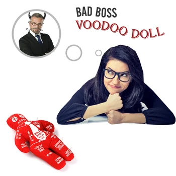 

Boyfriend Groomsmen Gifts Bad Boss Voodoo Doll Stress Relief Reducer Doll Best Novelty Gift for Party Favors