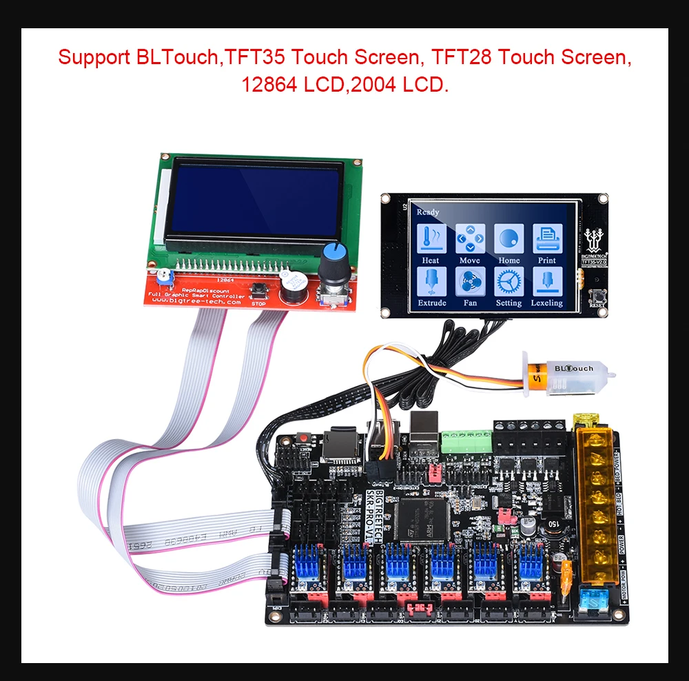 BIGTREETECH SKR PRO V1.1 32 бит плата управления+ TFT35 V2.0+ TMC2130 SPI TMC2208 TMC2209 Uart части 3d принтера vs skr V1.3 MKS GEN L