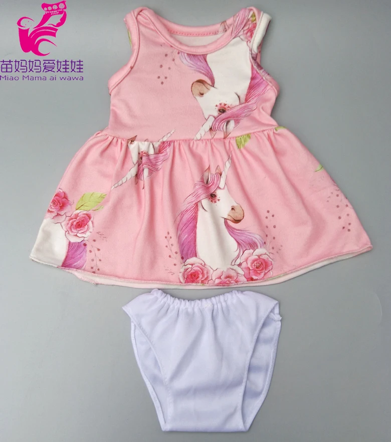 Подходит для 43 см Детские куклы одежда Единорог кукла в пижаме платье для 1" Девочка Кукла Одежда Детские игрушки одежда - Цвет: b8