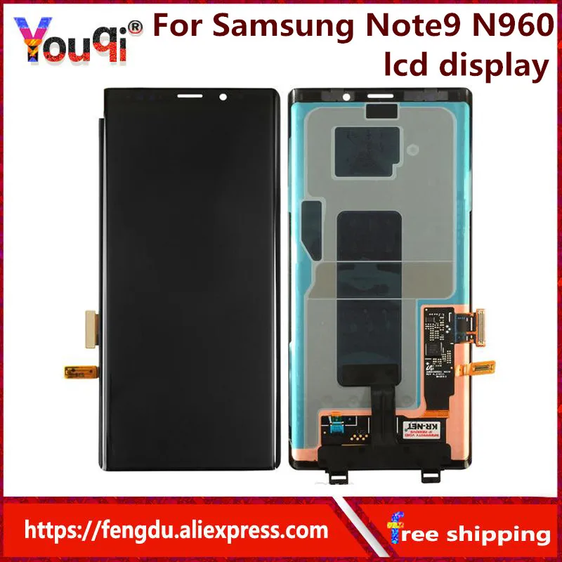 

ORIGINAL AMOLED 6.4'' LCD with frame for SAMSUNG GALAXY Note 9 LCD Note9 Lcd Display N960D N960F LCD Touch Screen