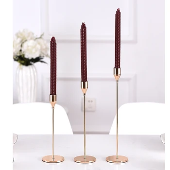 

3pcs Modern Candle Holder Metal Gold Romantic Nordic Wedding Table Dinner Candelabros Party Portavelas Decoration Home MM60ZT