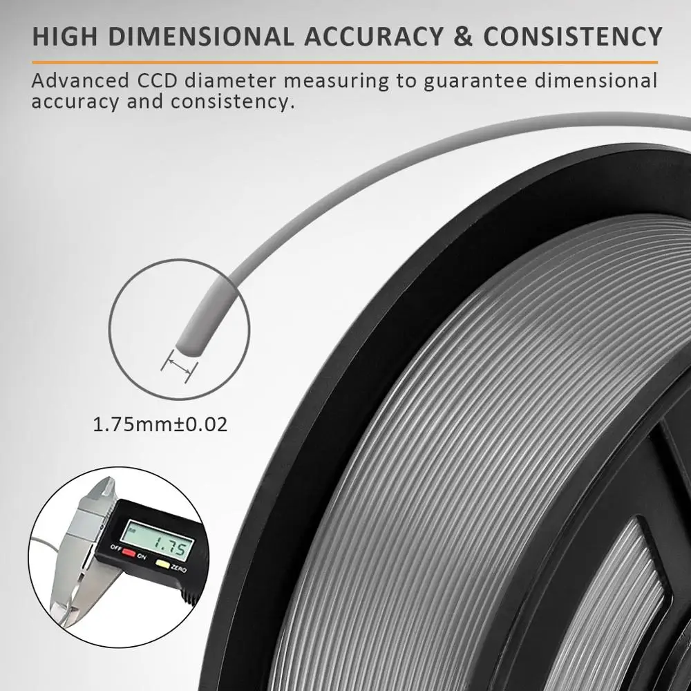 AW PETG Filament 1kg 1.75mm Tolerance 0.02mm FDM 3D Printer Material with Spool High Strength Non-toxic 100% No Bubble Filaments