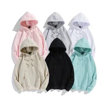 

Men Pure Color Casual Sweatshirt Hoodie 320 Gram Cotton Plus Fleece Tops Oversized Streetwear Male Sweatshirt Pullover Hoodie