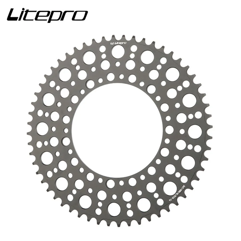 Litepro велосипедная Звездочка 130BCD 52/56/58T дорожный алюминиевый сплав складная для