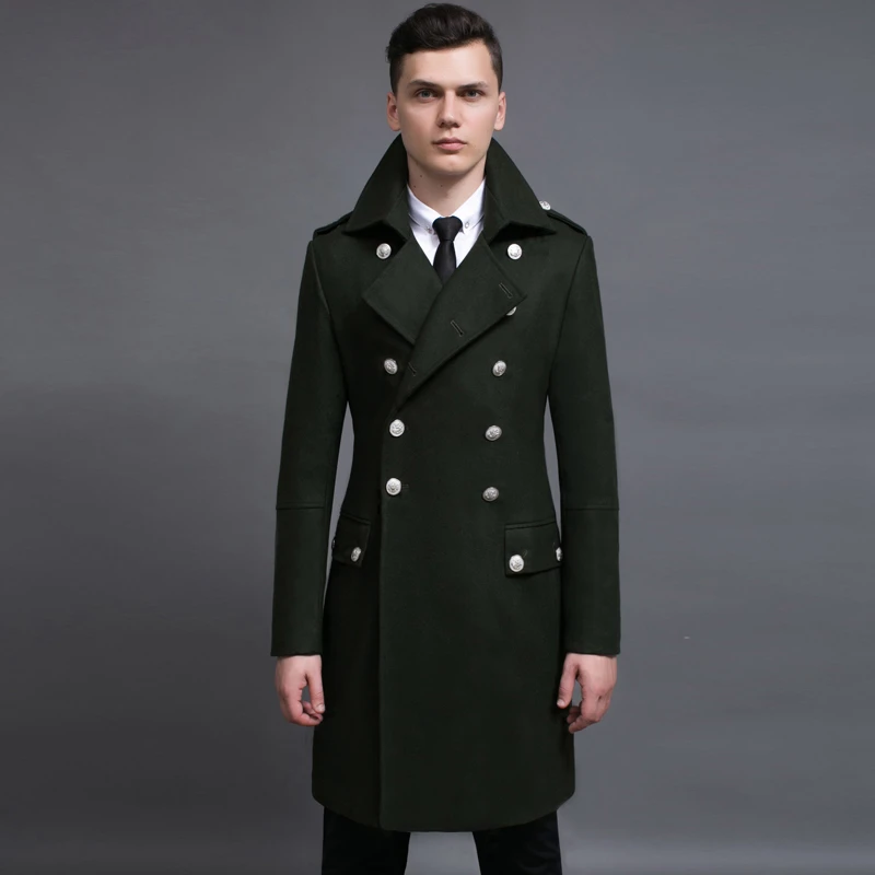 Military double breasted wool coat Clearance
