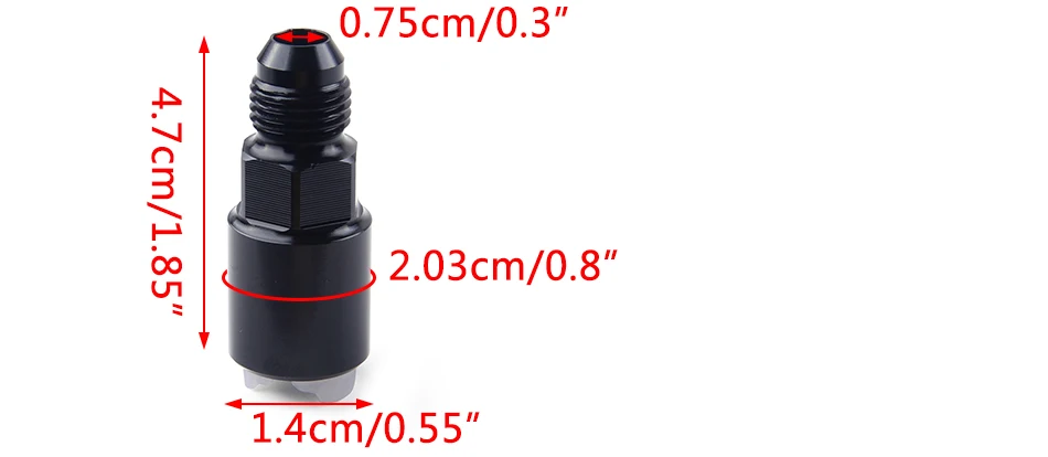 DWCX черный 6AN Мужской до 5/1" SAE для быстрого отсоединения, прибор для подключения Push-уведомление EFI установки автомобильный адаптер