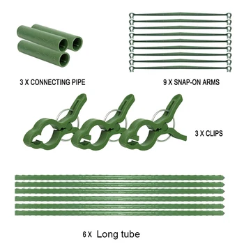

Multi-functional Garden Plant Stakes Practical Durable Cage Vegetable Trellis with 3pcs Clips for Vertical Climbing Plants
