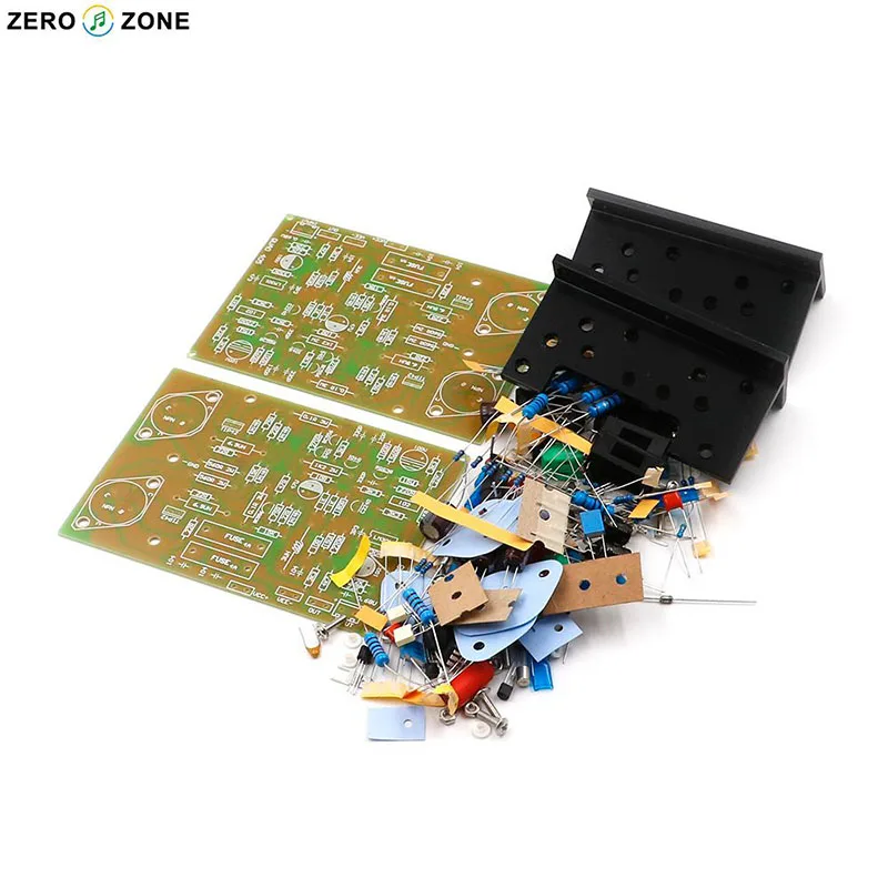 The original machine directly engraved QUAD405 imitation Guodu power amplifier board kit double channel with angle aluminum 100W |