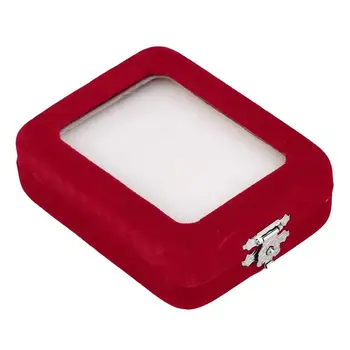 

Red Velvet Gift Jewelry Box Case Display Holder for Ring Bracelet Earrings UL