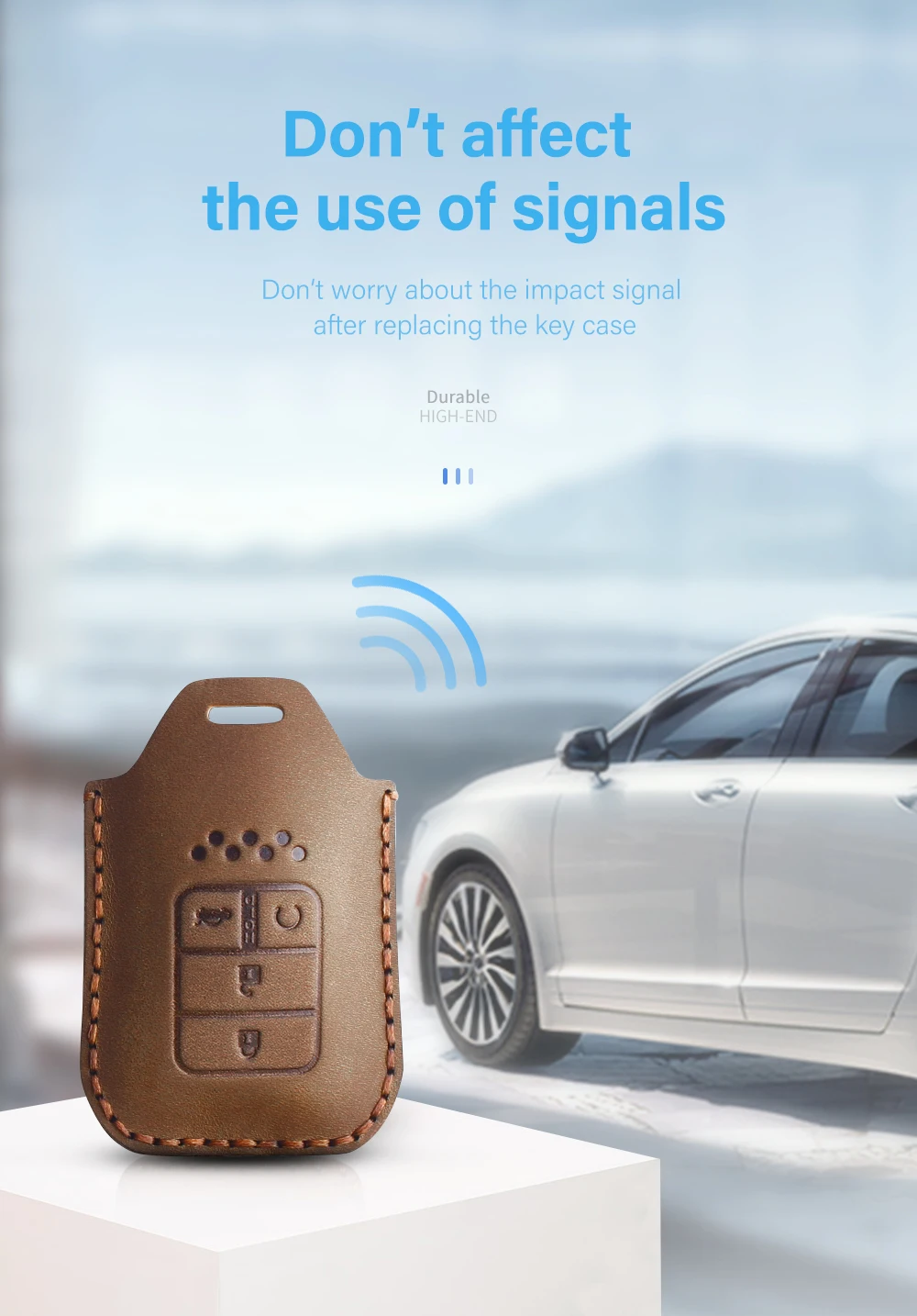 KEYYOU 4 кнопки кожаный дистанционный Автомобильный ключ чехол карта для зарядки без ключа чехол для Honda Civic Accord Cr-v Pilot CRV брелок