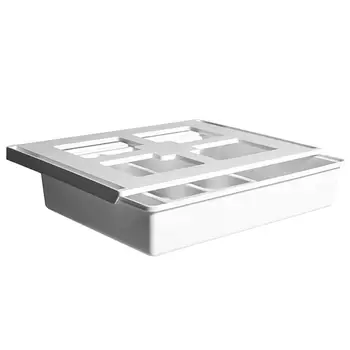 

1Pc Hidden Desk Bottom Storage Box Office Table Bottom Organizer Sundries Stationery Holder Drawer Under Table With Cover White