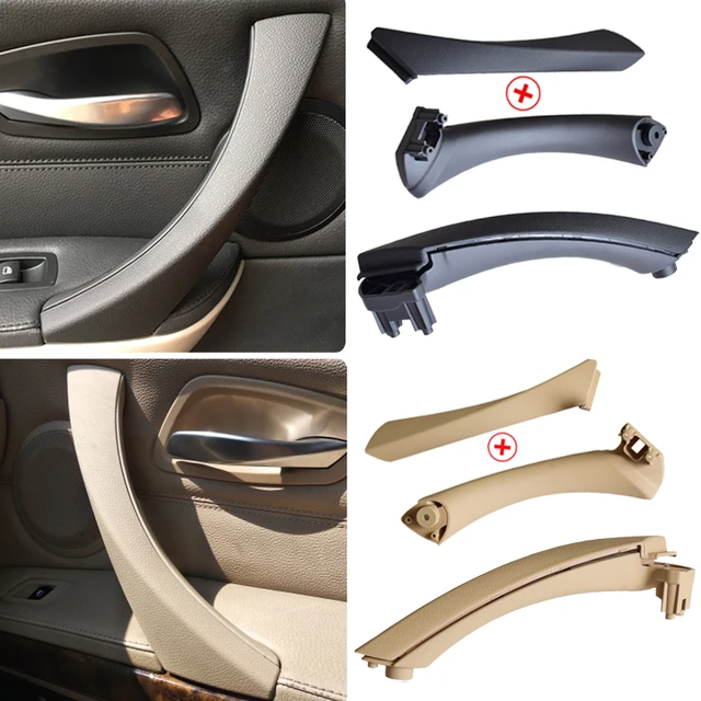 Poignée intérieure de panneau de porte de voiture ABS, garniture, Beige,  noir, gauche, droite, pour BMW série 3 E90, E91, 316, 318, 320, 325, 328 -  AliExpress