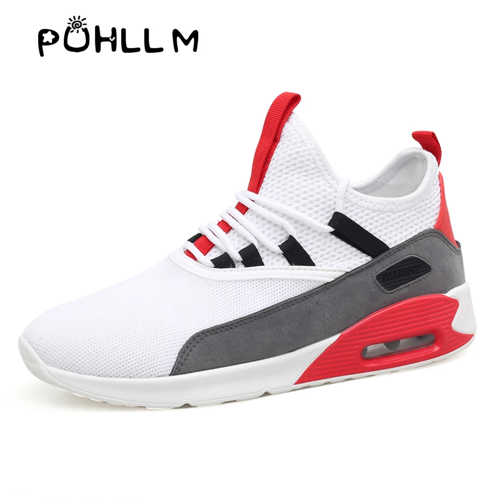 

PUHLLM Sneakers Men Vulcanize Shoes Men Tenis Masculino Fashion Spring Summer Autumn 3 Color Men Black White Shoes Air Mesh G24