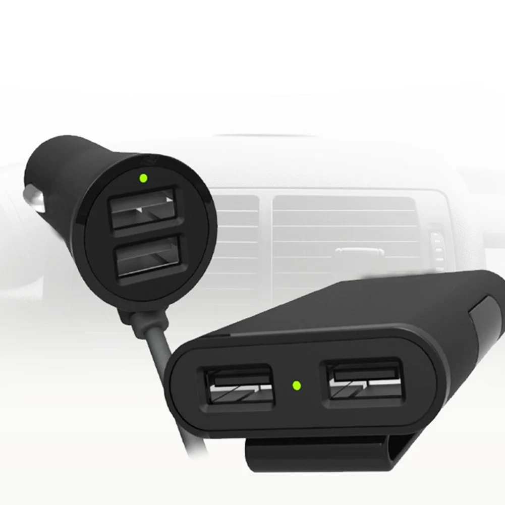 4 в 1 автомобильный ПК адаптер Многофункциональный USB кабель Автомобильное зарядное устройство быстро несколько портов семейный мобильный телефон планшет